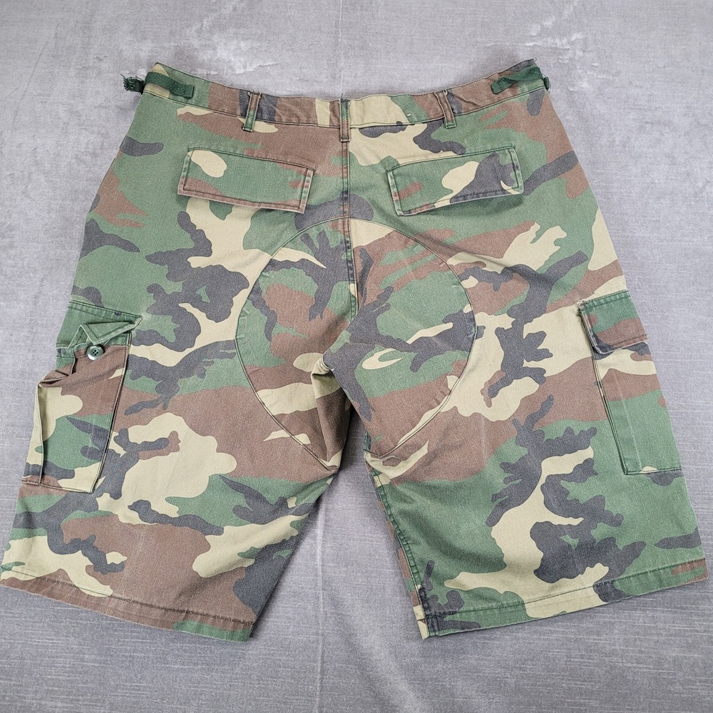 ROYAL‎ BLUE Y2K Camo Cargo Shorts Men's 2XL Hip Hop Grunge Skater Streetwear